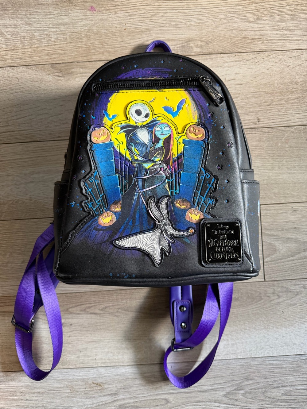 Loungefly The Nightmare Before Christmas Black & Purple Backpack
